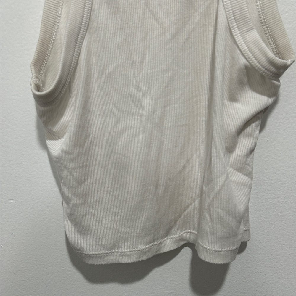 Sunday Best Cream Ribbed Racerback Tank - Picture 6 of 7